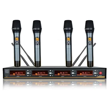 

Bolymic Professional 4 Channels Wireless microphone UHF wireless Microphone Karaoke