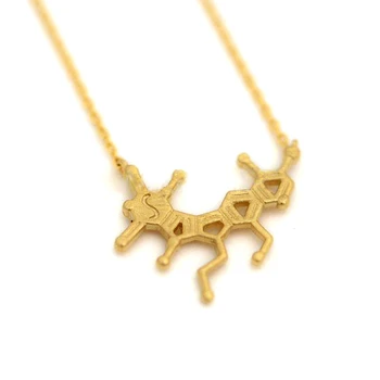 

Fashion cheerful mood molecular necklaces Chemical molecular structure of emotion model necklaces Very cool personality necklace