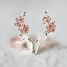 2019 New Fashion Animal Ring Zinc Vintage Anel Elk Ring Wedding Ring Boho Chic Retro for Women Party Rings Xmas Gift chic feather ring for women