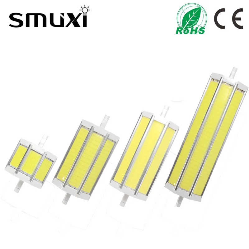 

Smuxi Dimmable R7S COB SMD LED Floodlight Spot Corn Light Bulb Lamp 10/15/20/25W Pure Warm White 78/118/135/189mm AC85-265V
