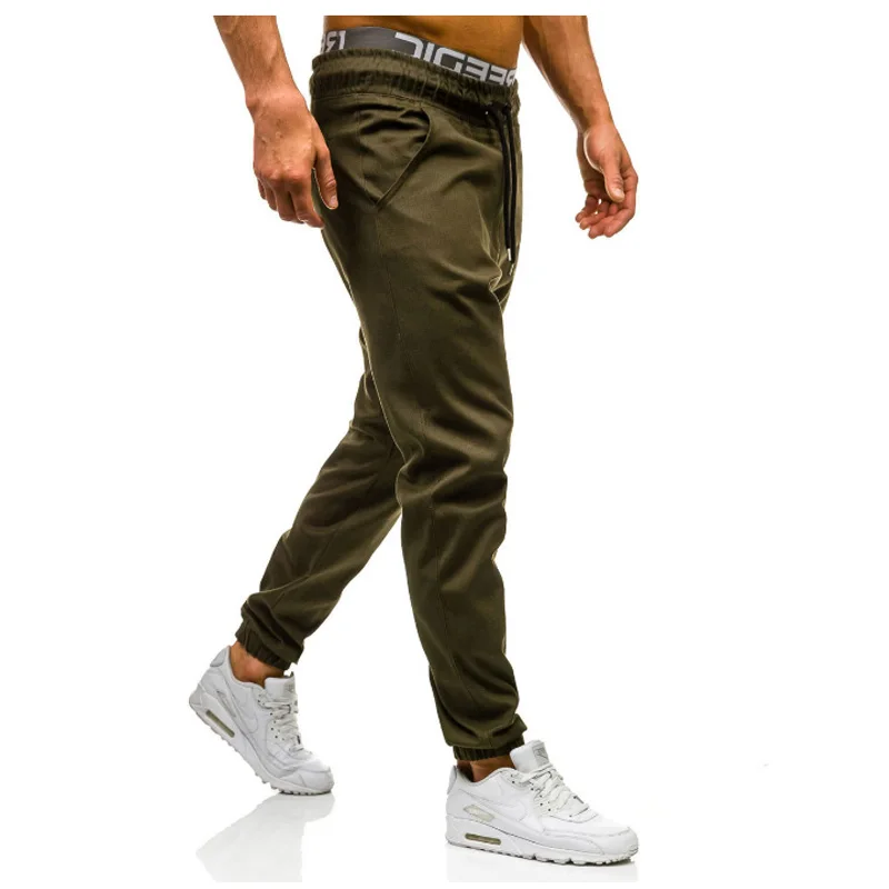 Бренд Для мужчин Штаны хип-хоп шаровары, штаны для бега Штаны 2019 мужской мужские брюки для бега однотонные брюки большой Размеры M-XXXL