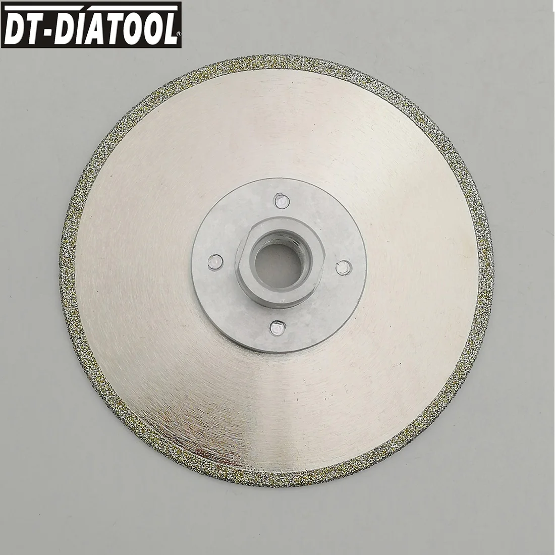 DT-DIATOOL 2pcs 5" Electroplated Diamond Cutting And Grinding wheel cutting disc With Single Grinding Side Granite Marble