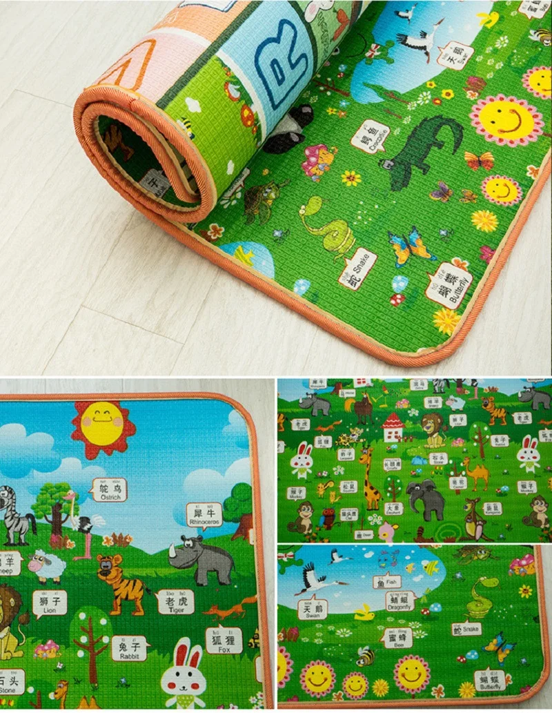 Hot Sale Foam Double side Baby Play Mats Developing Crawling Carpet