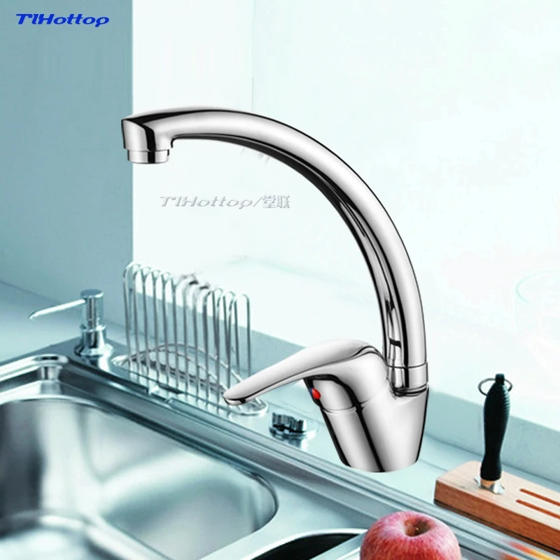 

FRAP Brass 5 color Kitchen sink faucet Cold Single Handle Swivel Spout Water Sink