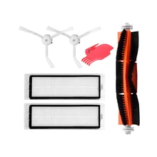 6pcs Xiaomi Vacuum Cleaner components 2 x aspect brush + 2 x HEPA filter + 1 x essential brush + 1 x device Appropriate for Xiaomi Mi Robotic