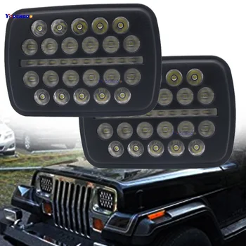 

5X7 inch 70W h4 LED HEADLIGHT BULB 7x6 inch headlamp DRL for Jeep Wrangler YJ XJ truck FLD 50 60 70 80 Firebird Celica 240SX