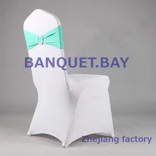 100 шт. спандекс стул группа с упругой пряжкой-бирюзовый Цвет