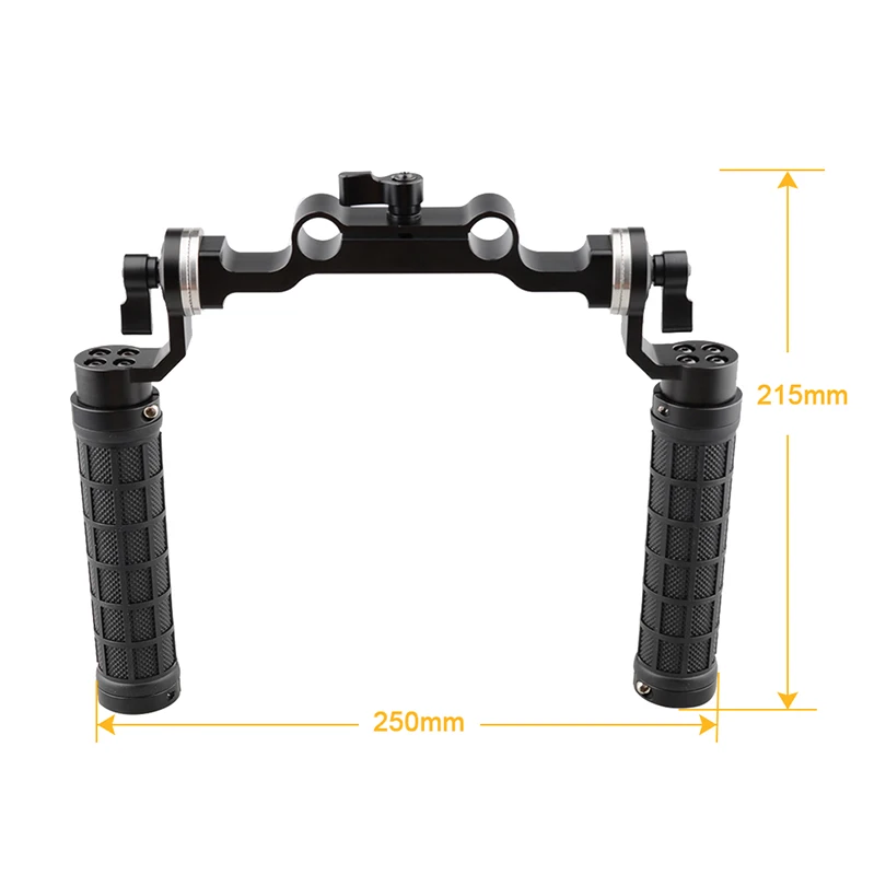  CAMVATE Rosette Handgrips with 15mm Rod Clamp Railblock with Rosette for DSLR Shoulder Support Syst