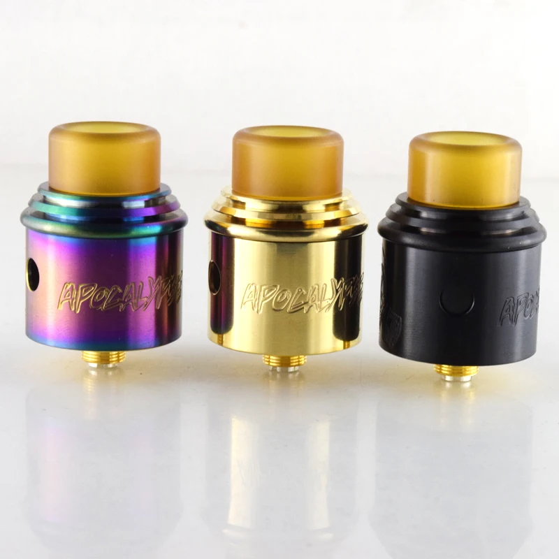 

2018 Apocalypse GEN 2 RDA Atomizers e-cigarette atomizers tank With Wide Bore Drip Tip Fit 510E Cigarette Vaporizer 24mm PEEK
