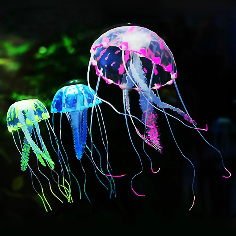 

Fish Tank Decoration Landscaping Ornament Fluorescent Simulation Jellyfish Ornament Pet Decor Aquarium Ornaments
