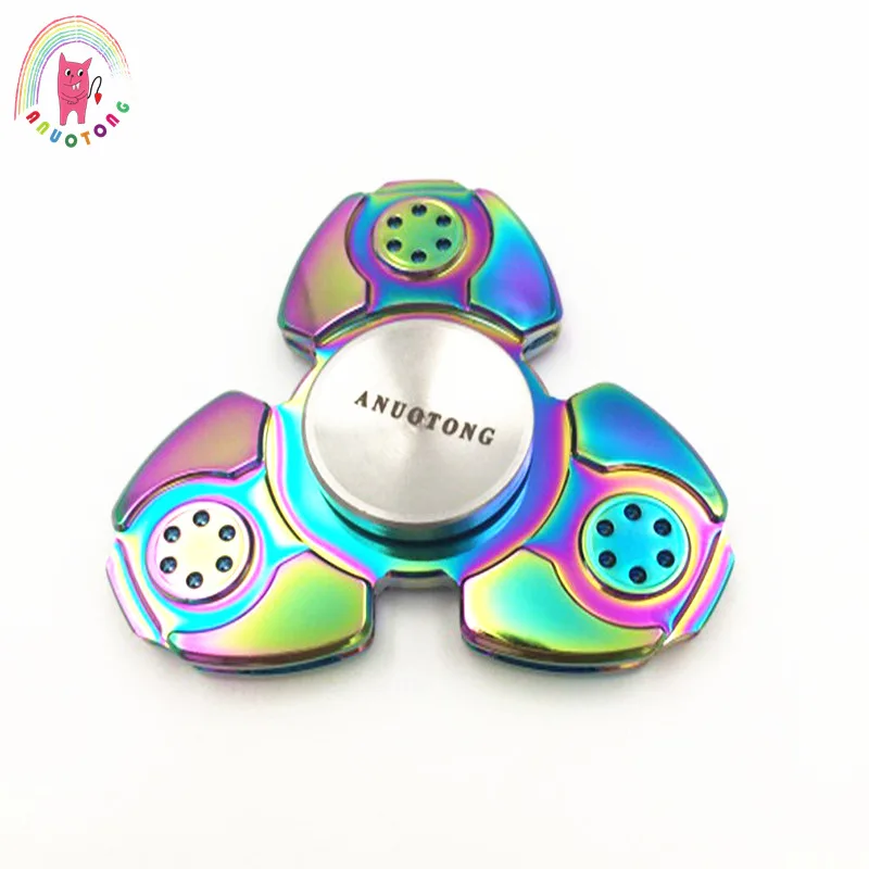 

2017 Kleur Metalen Twee Spinner Fidget Speelgoed rvs EDC Hand Spinner Rotatie Tijd Lange Anti Stress Speelgoed Kind Gift, Action