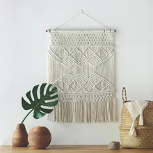 Хлопок белый домашний Настенный декор декоративный ковер ручной работы геометрический индийский гобелен ковер современный дизайн килим в скандинавском стиле