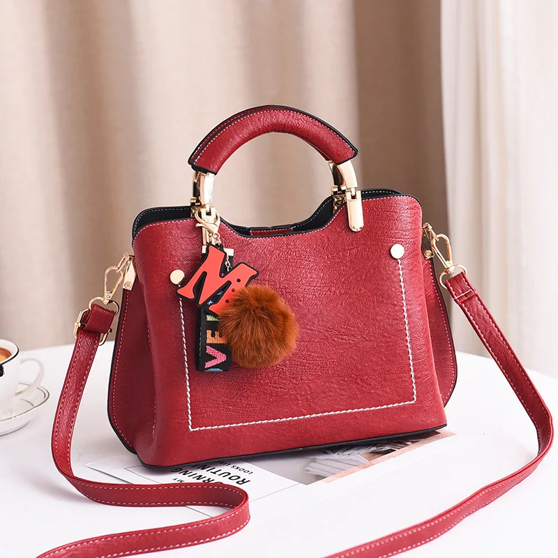 

MONNET CAUTHY Autumn New Female Totes Leisure Fashion Office Ladies Handbag Solid Color Black Green Pink Dark Grey Crossbody Bag