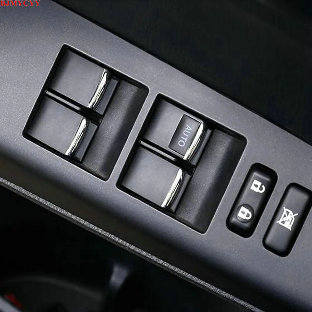 BJMYCYY 7 шт./компл. ABS кнопки для подъема окон декоративные пайетки TOYOTA RAV4 2013 2014 2015 2016
