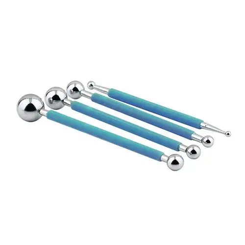 

POP ITEM! Professional DIY Stainless Steel Polymer Ball Tools Double sided Modelling sugar paste cake Christmas Gift