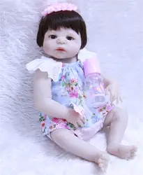 Npkcollection новый 55 см полный силиконовые возрождается девочка кукла Игрушечные лошадки реалистичные новорожденных принцесса детей кукла