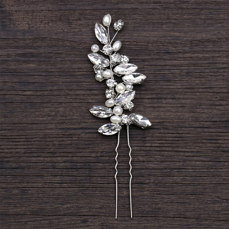 

Bride Hairpins Rhinestone Pearl Women Jewelry Headwear Hair Decoration Wedding Jewelry Accessories