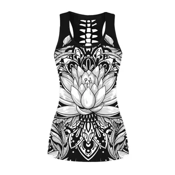 

Summer Tank Tops Hollow Out Women Bodybuilding Halter White lotus Top Black Slim Women Sportes Camis Femme Fitness Crochet Top