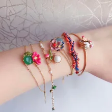 Amybaby модные дизайнерские милый Кот Цвет цветок женский браслет украшения для вечерние