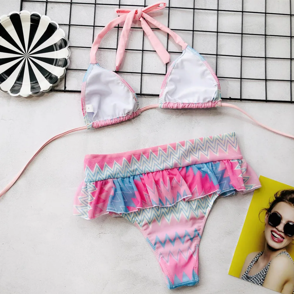 2019 Fashion women's bikini set bow sexy swimsuit push up summer comfortable sexy swimwear women bikinis mujer brasile a 40J13 (11)