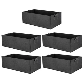 

5 Pack Fabric Raised Garden Bed,Square Garden Flower Grow Bag Vegetable Planting Bag Planter Pot with Handles for Plants,Flowe