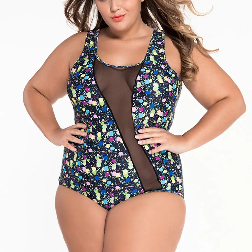

Swimwear Large Size One Piece Swimsuits Plus size One-Piece Suits Women One Piece Swimsuit Beach Retro Female Bathing Suit