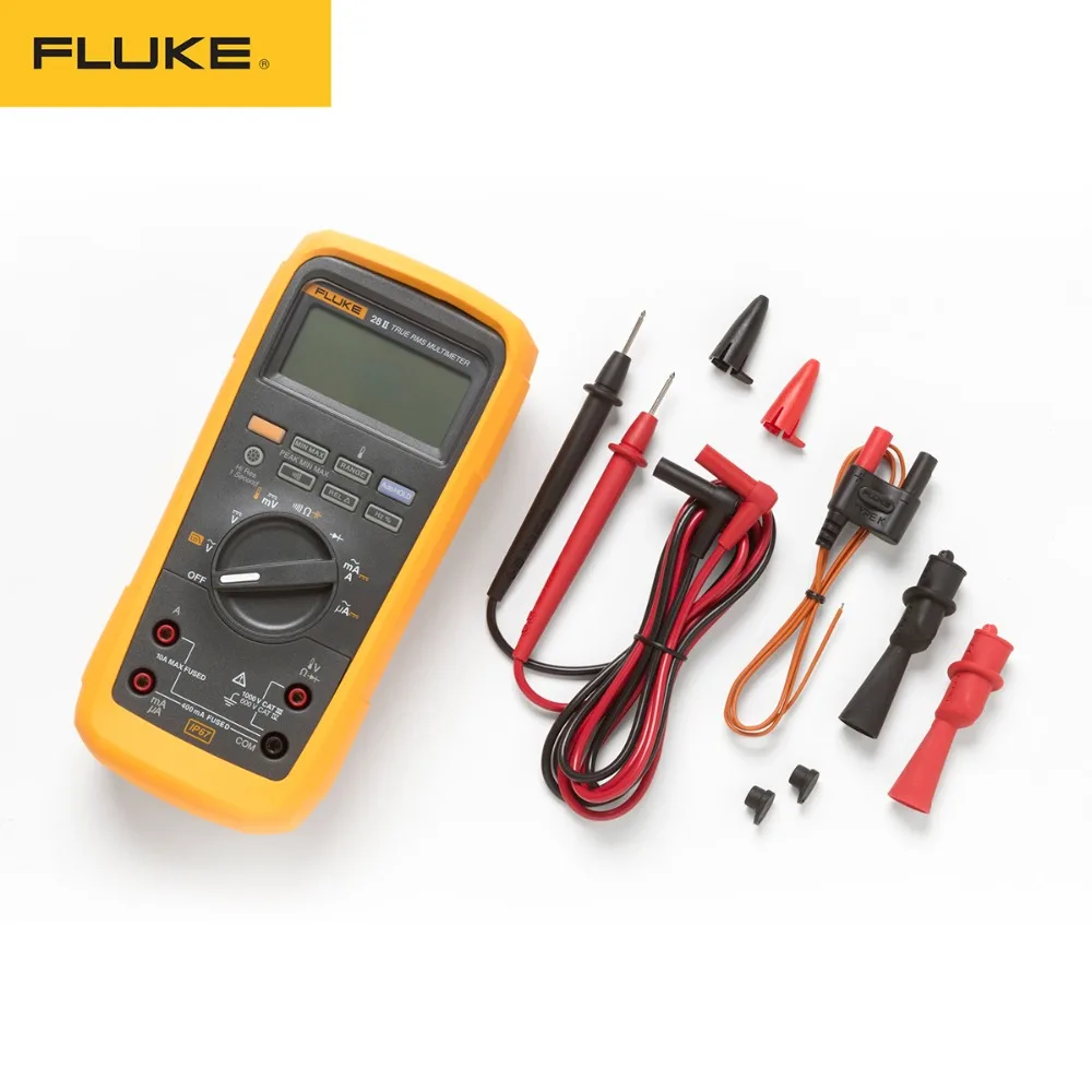 Fluke 28 II Промышленный Цифровой мультиметр True RMS, водонепроницаемый и пылезащитный, неразрывно безопасный, 20000 отсчетов, MSHA F28-2