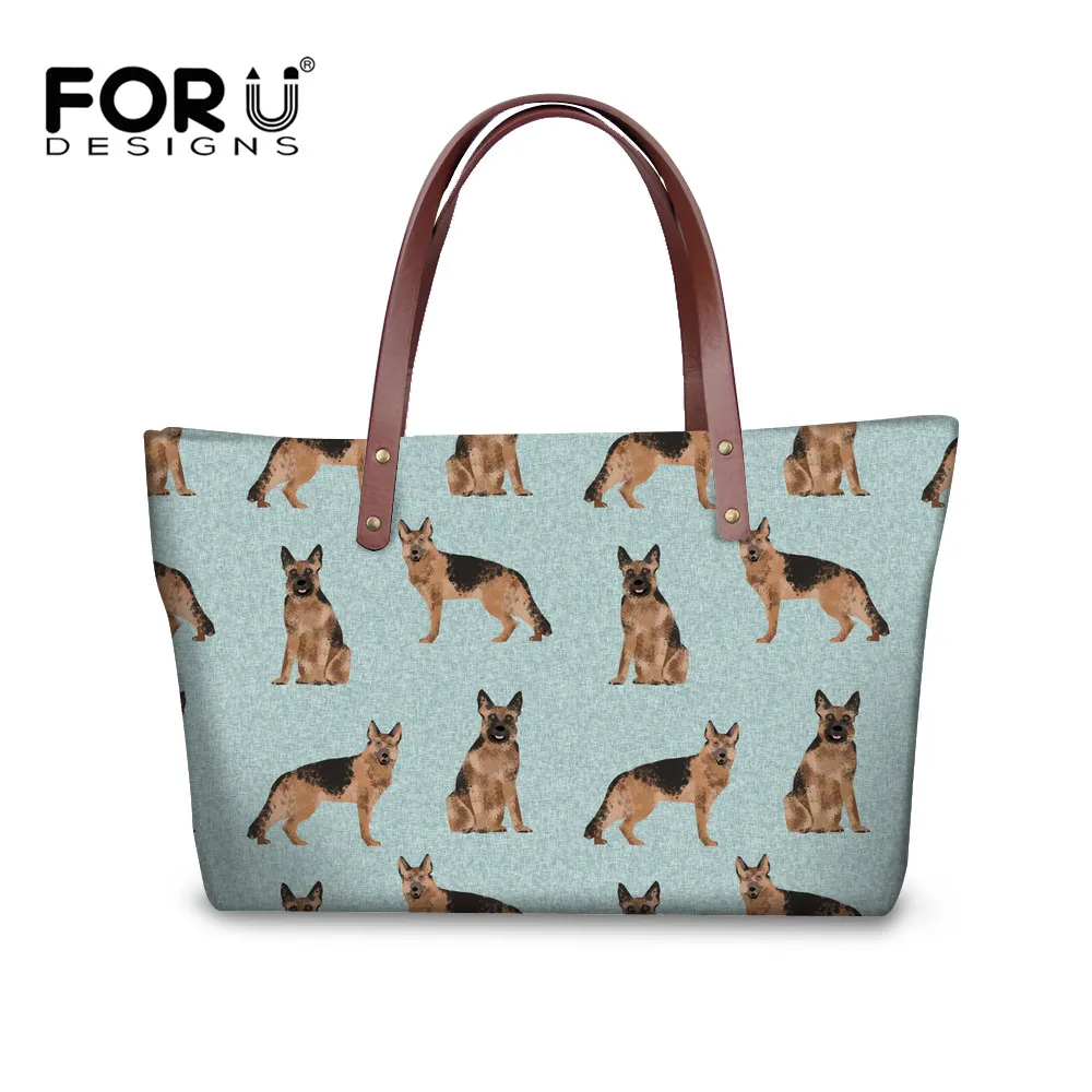 

FORUDESIGNS Ladies Hand bags German Shepherd Printing Casual Female Bags Designer Top-Handle Women Shoulder Bag Bolsos Mujer