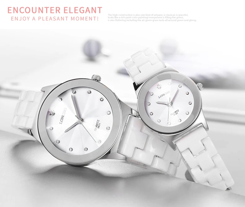 Женские часы от роскошного бренда LONGBO, новые модные керамические часы для влюбленных, водонепроницаемые кварцевые наручные часы 3ATM, relogio feminino 8631