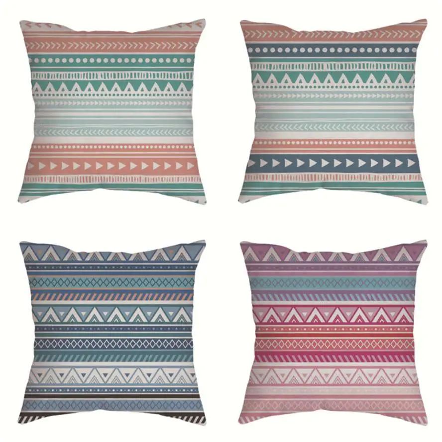 

Cotton Linen Cushion Cover 45x45 Geometric Pillow Case Sofa Waist Throw Cushion Cover Home Decor 2O0420