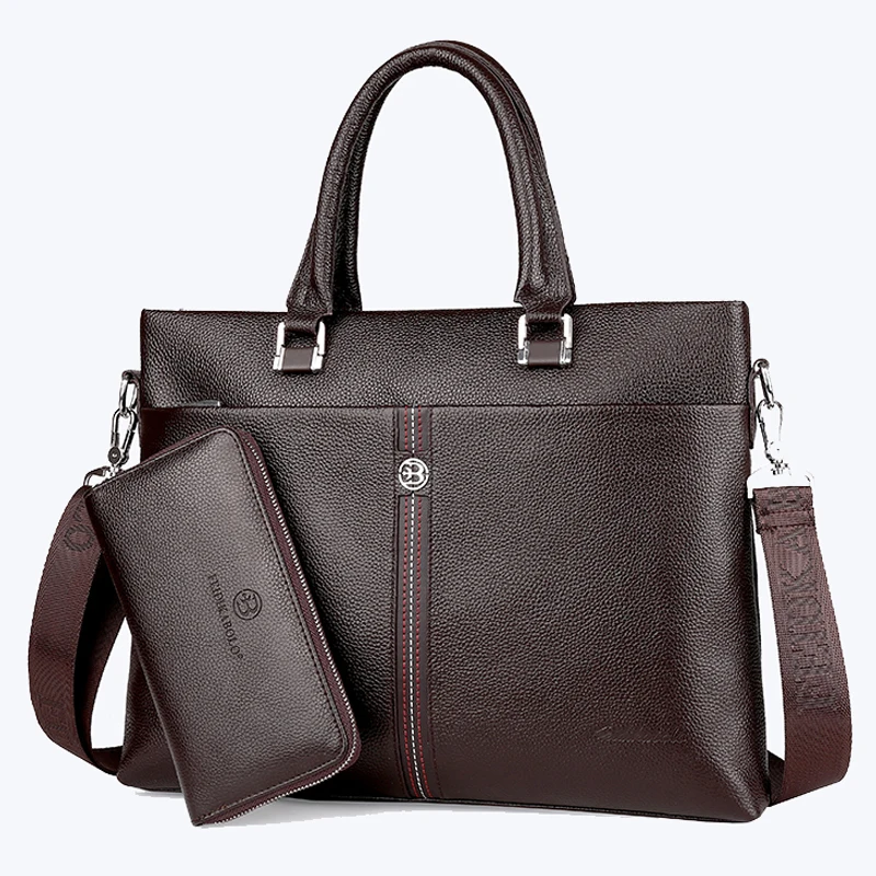 Feidikabolo الشهيرة ماركة man bag 100% حقيقية الجلود حقائب رجال الأعمال crossbody حقيبة يد البقر الأسود الذكور