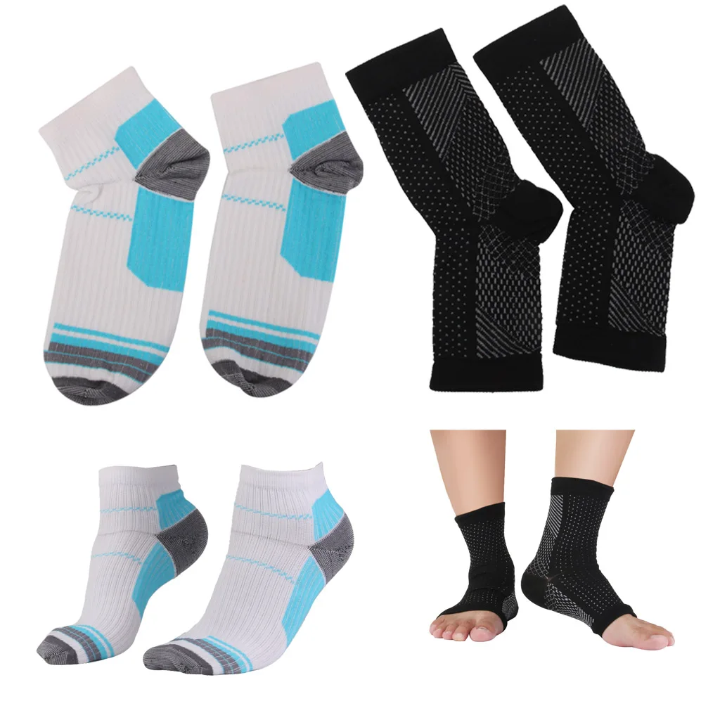 

2pcs Compression Plantar Fasciitis Sleeve Socks Set Foot Heel Arch Pain Relief