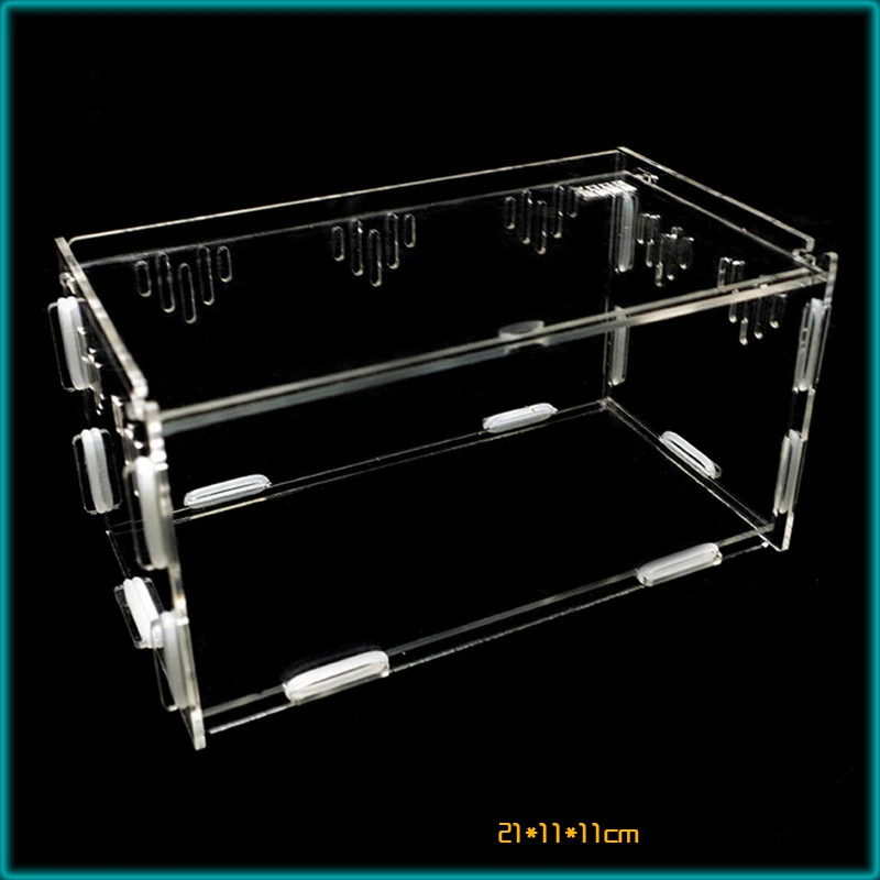 

PETFORU 1PCS Acrylic Reptile Box arboreal Spider Box 21x11x11cm Spider Beetle Insect Breeding Box Pet Box