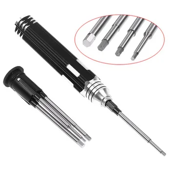 

4 In 1 Hexagon Head Screw Driver Hex Screwdriver Tools Set Kit H1.5 H2.0 H2.5 H3.0mm For Rc Helicopter Car Tools