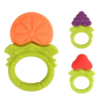 

1Pc Soft Silicone Cartoon Fruits Toddler Molar Teeth Pain Relief Tool Kids Grasp Teether Educational Toy Baby Shower Gift New