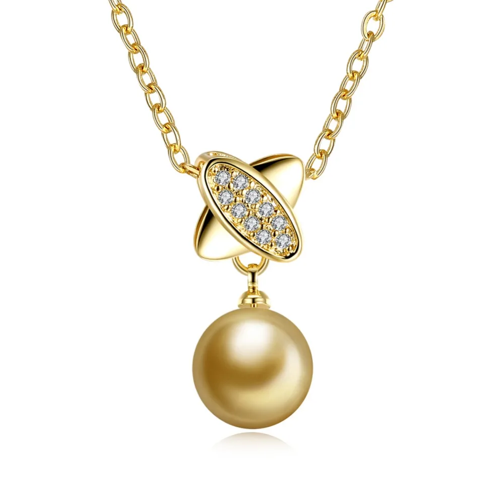 

Natural Freshwater Pearl Classic Round 925 Silver Pendant Necklace with Bead Fine Jewelry sterling silver necklace collana donna