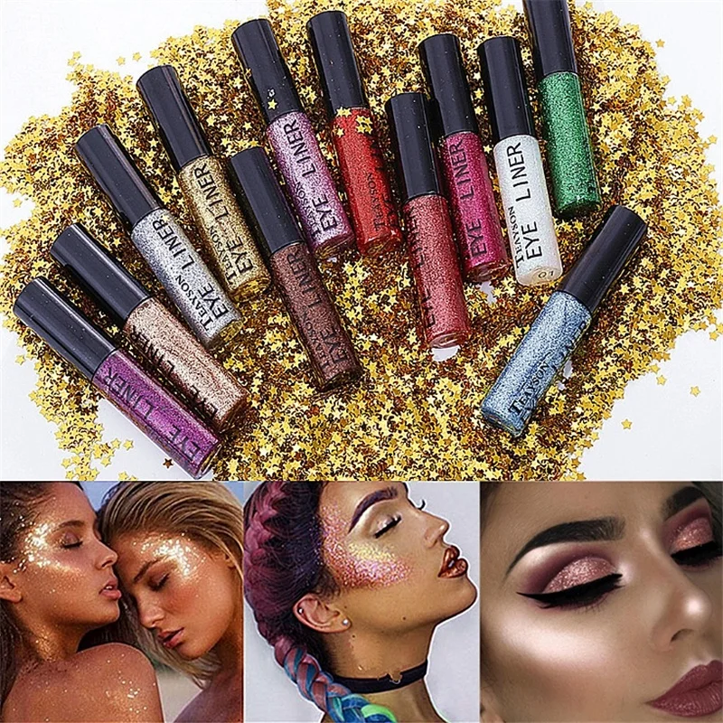1 Pc Glitter Liquid Eyeliner Professional Makeup Eye Liner Color Pen Shinning White Gold Green Eye Maquiagem Long Lasting 1 Pc Glitter Liquid Eyeliner Professional Makeup Eye Liner Color Pen Shinning White Gold Green Eye Maquiagem Long Lasting