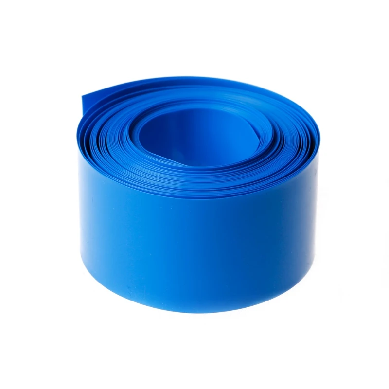 5 м ПВХ термоусадочная трубка обертывание комплект для 18650 18500 батарея плоский круглый 18,5 мм - Цвет: Синий
