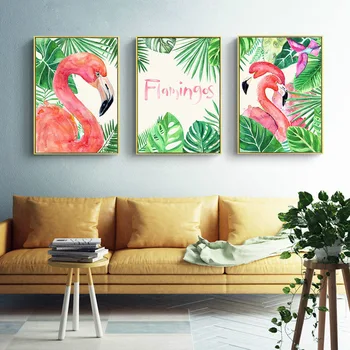 

2020 New Diamond Painting Flamingo Triple Cross Stitch Drilling Round Diamond & Full Diamond Home Decor Kit
