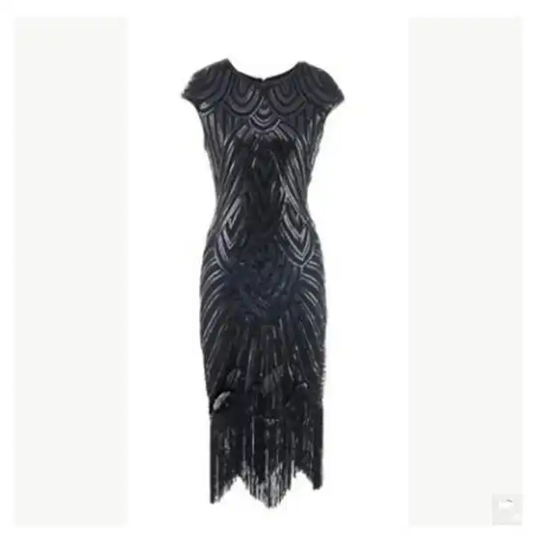 flapper long sleeve dress