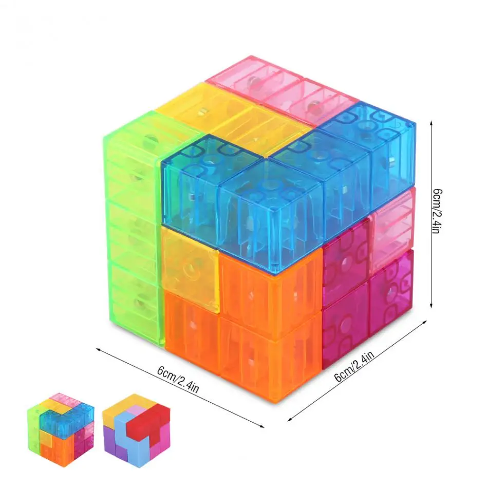 3x3x3 магнитный кубик ABS головоломка твист строительные блоки снятие стресса с 54 направляющими картами дети смешные собранные игры игрушка для ребенка