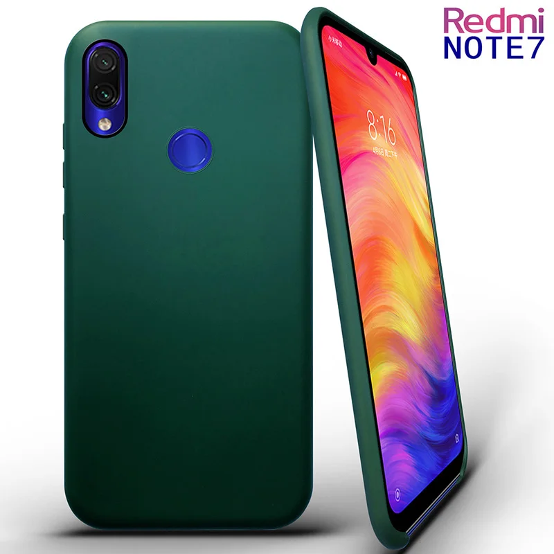 

Green color For Xiaomi redmi Note 7 Case soft Back Cover Case Back Case For Xiaomi redmi Note7 Protective Full Frosted Cases