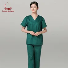 Одежда ручной стирки из чистого хлопка, костюмы с короткими рукавами для мужчин и женщин