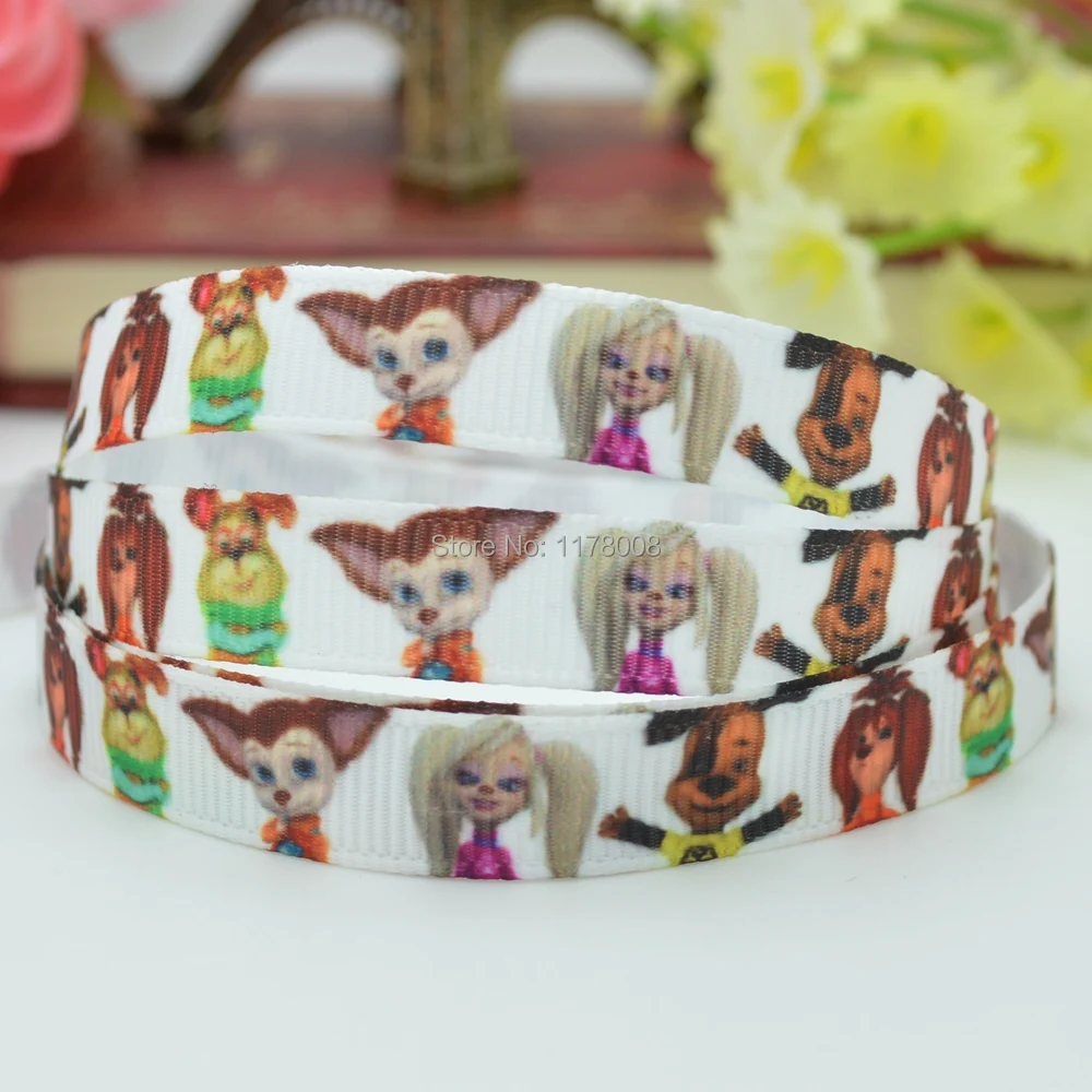 DUWES 3/8 &quot9 мм мультфильм печатных grosgrain ленты hai rbow DIY ручной работы оптом OEM 50YD |