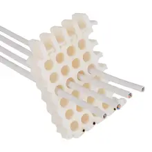 Гребень для кабеля, гребень для кабеля с 24 отверстиями, кабельный комод, инструмент для организации, белый