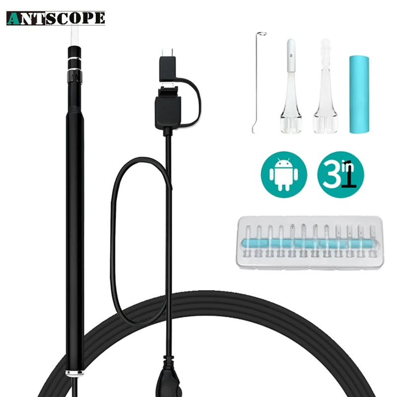 

Antscope HD 720P Visual Ear Clean Endoscope Camera C Type USB Ear Nose Otoscopio Mini Camera Ear Tool Instrument 19