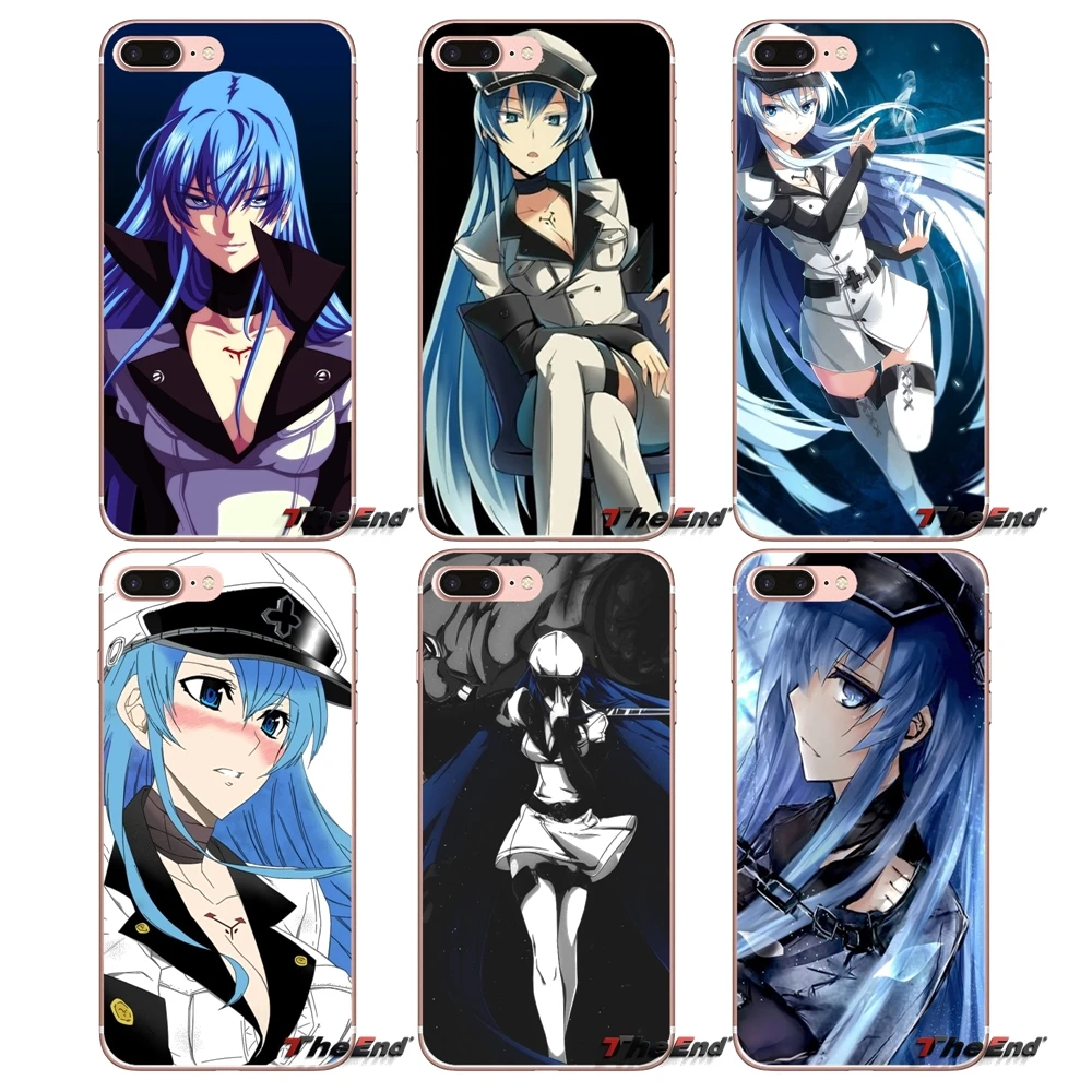 Девушка аниме akame га УБИТЬ Esdeath Для iPhone Х 4 4S 5 5S 5C SE 6 S 7 8 Плюс Samsung Galaxy J1 J3 J5 J7 A3 A5 2016 2017