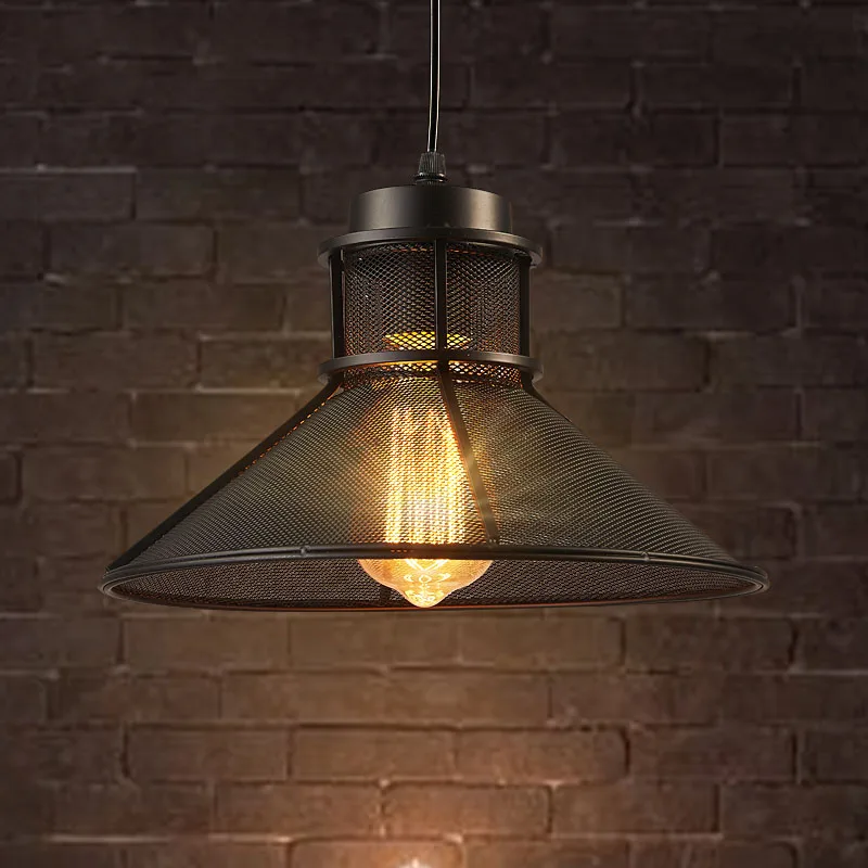 

Industry Wind Vintage Lamps Umbels Iron Lights Bar Restaurant Living Room Cafe Aisle Hall Stair Pub Club Corridor Chandelier