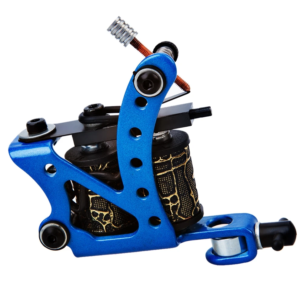 

Professional Cast Iron Tattoo Machine Gun 10 Wraps Coils Liner Shader