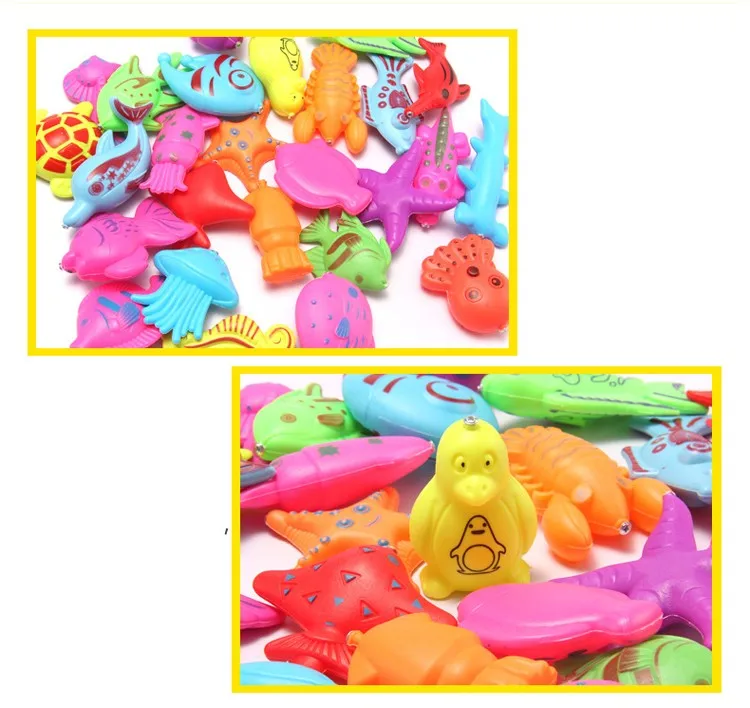 50 шт. набор магнитных рыболовных игрушек игра моделирование рыбный пруд рыболовная удочка Детские Классические игрушки подарок на день рождения